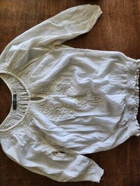 Cotton Peasant Blouse S